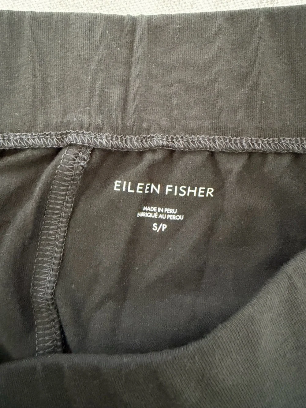 Eileen Fisher Cotton Stretch Pull On Midi Skirt Green Gray Size Small